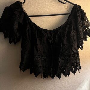 Cute black crop top